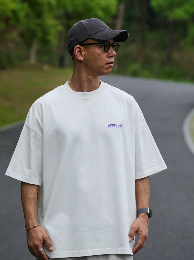 BROSHOOD バックプリント Tシャツ MB5265