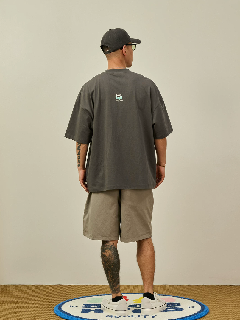 BROSHOOD ワンポイントロゴ Tシャツ MB5266