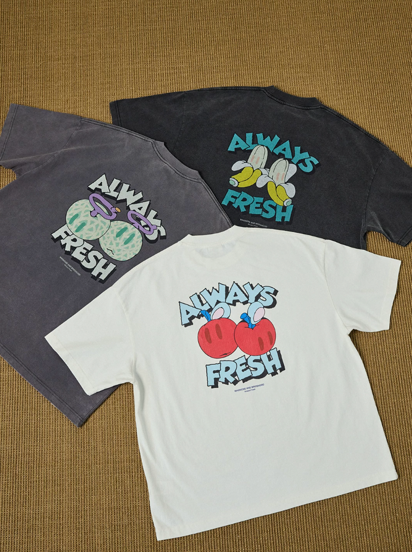 BROSHOOD バックプリントTシャツ MB5334
