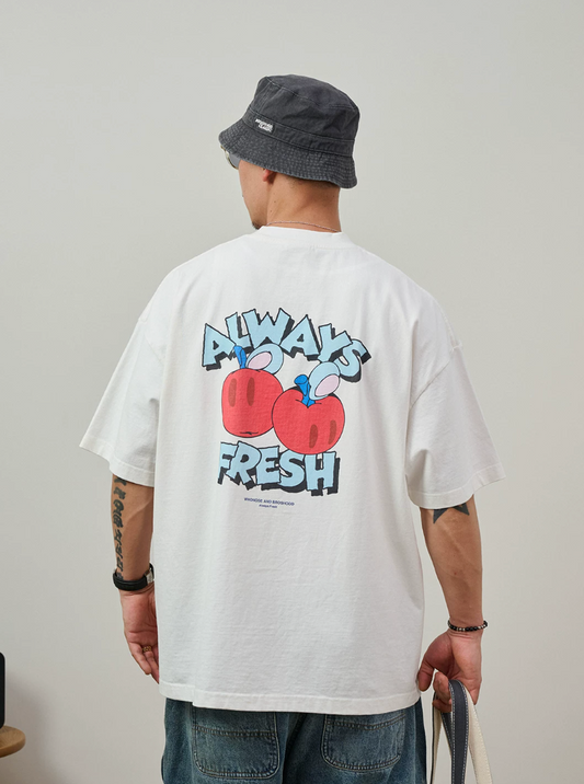 BROSHOOD バックプリントTシャツ MB5334