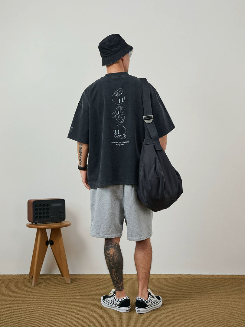 BROSHOOD バックプリントTシャツ MB5335