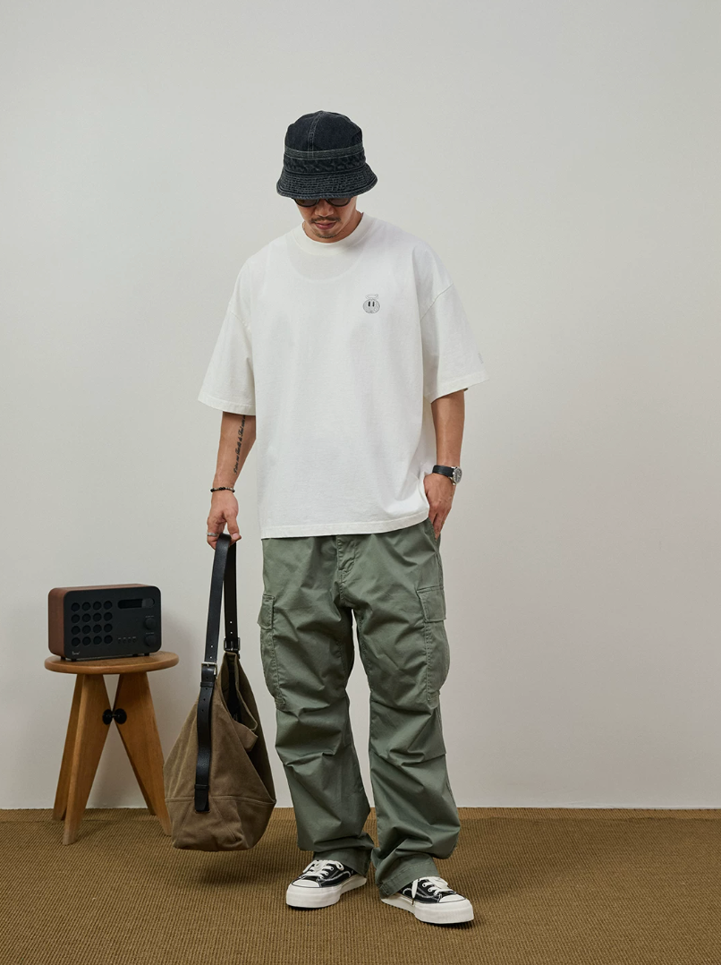 BROSHOOD バックプリントTシャツ MB5335