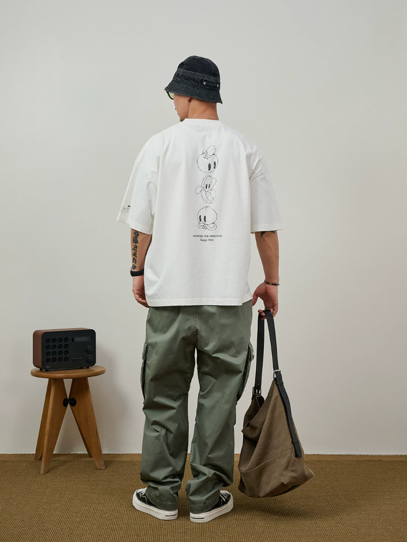 BROSHOOD バックプリントTシャツ MB5335