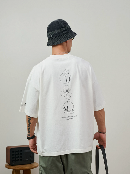 BROSHOOD バックプリントTシャツ MB5335