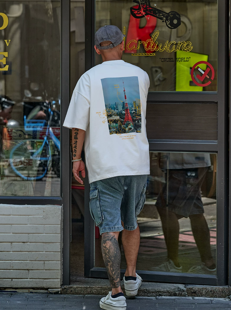 BROSHOOD バックプリントTシャツ MB5336
