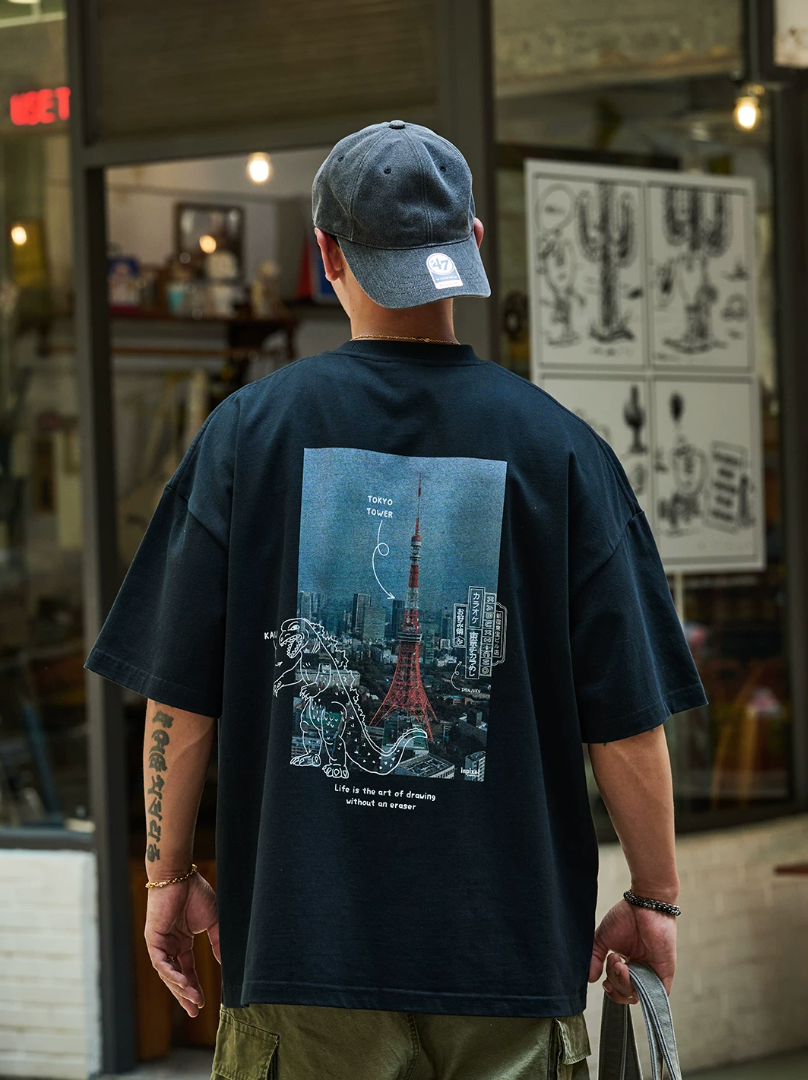 BROSHOOD バックプリントTシャツ MB5336