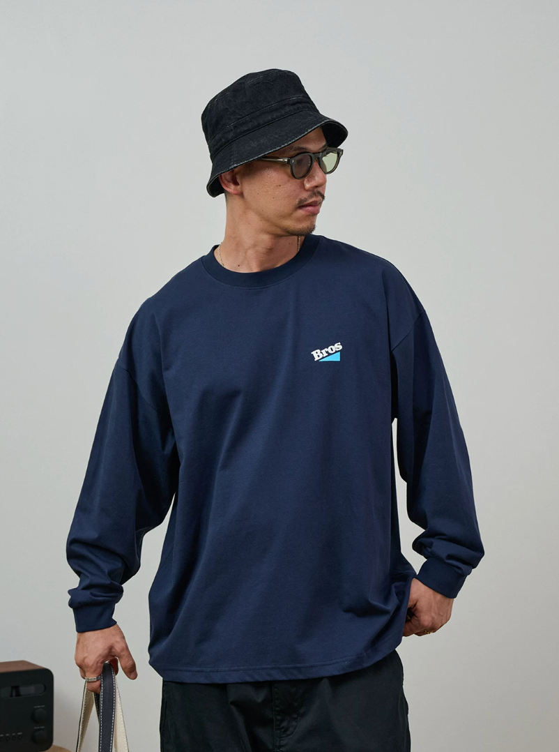 BROSHOOD バックプリント ロングTシャツ MB5339