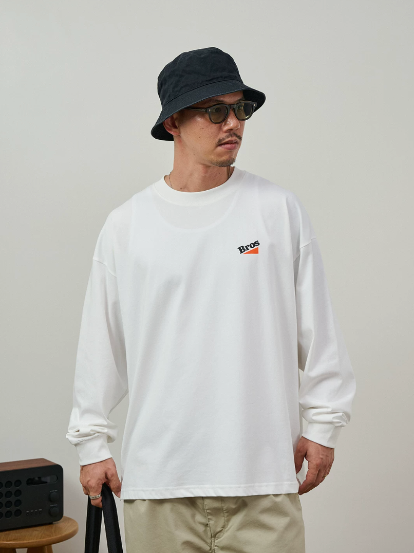 BROSHOOD バックプリント ロングTシャツ MB5339
