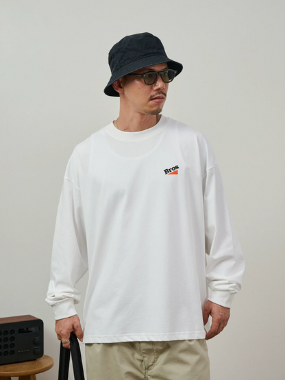 BROSHOOD バックプリント ロングTシャツ MB5339