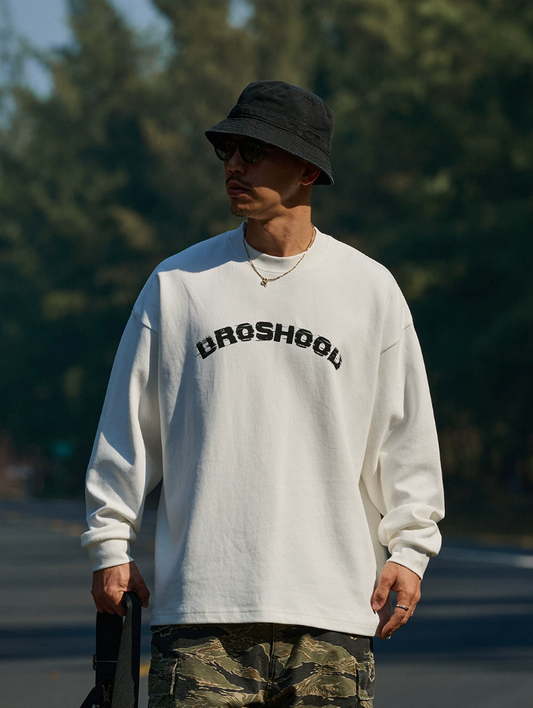 BROSHOOD フロントロゴ ロングTシャツ MB5341