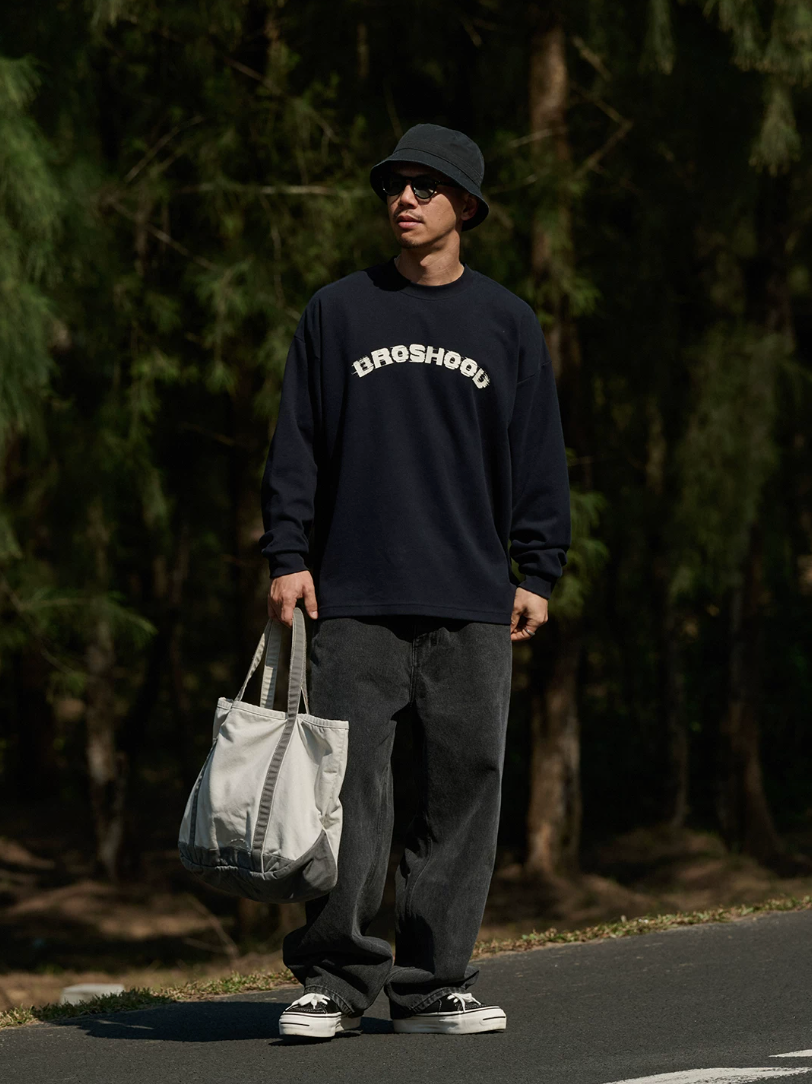 BROSHOOD フロントロゴ ロングTシャツ MB5341