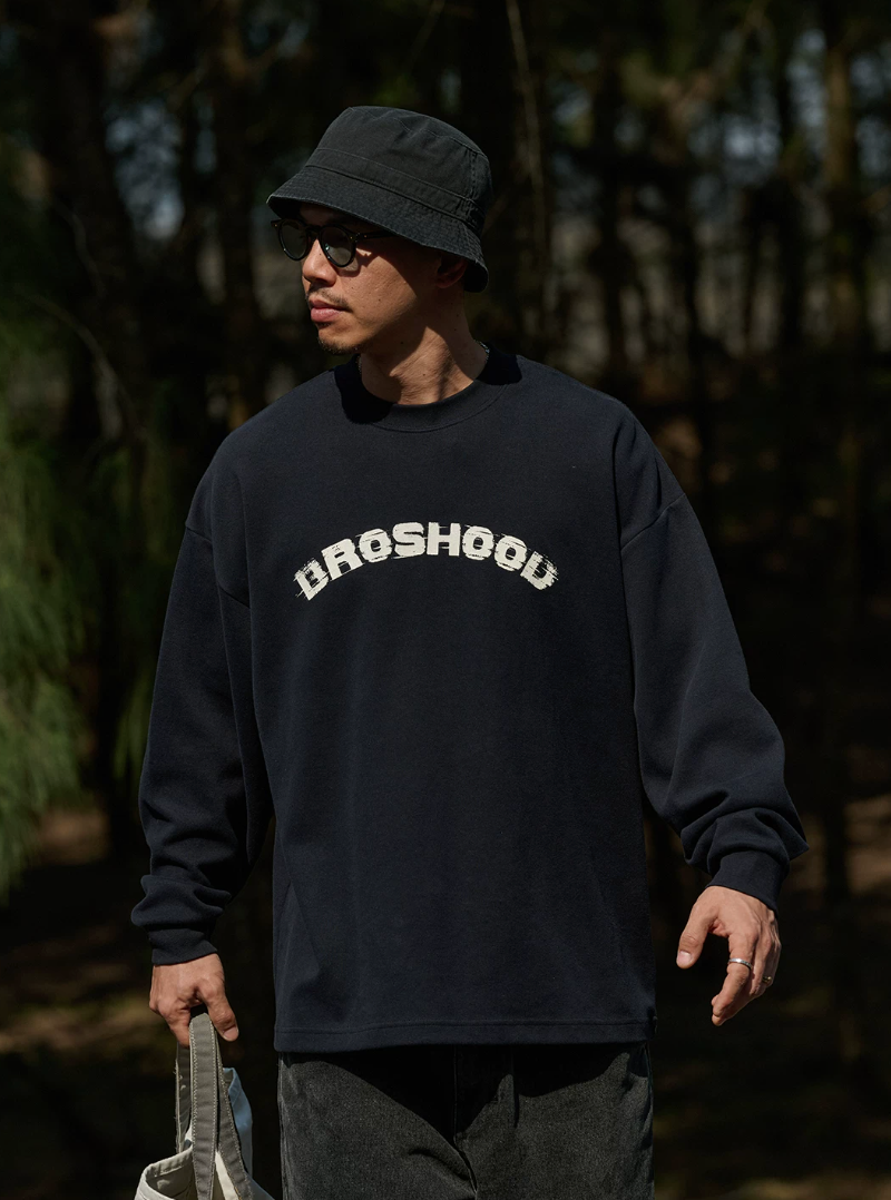 BROSHOOD フロントロゴ ロングTシャツ MB5341