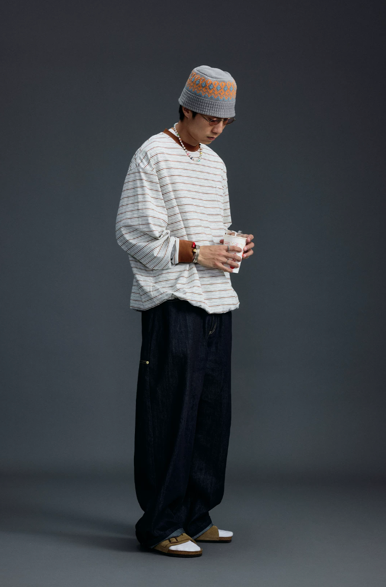BANANACLUB ストライプ ロングTシャツ MB5348