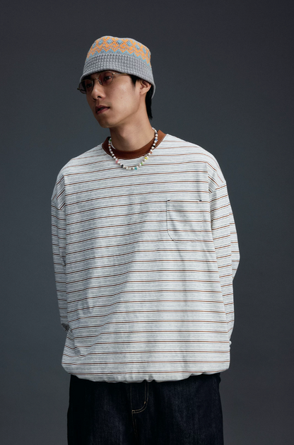 BANANACLUB ストライプ ロングTシャツ MB5348