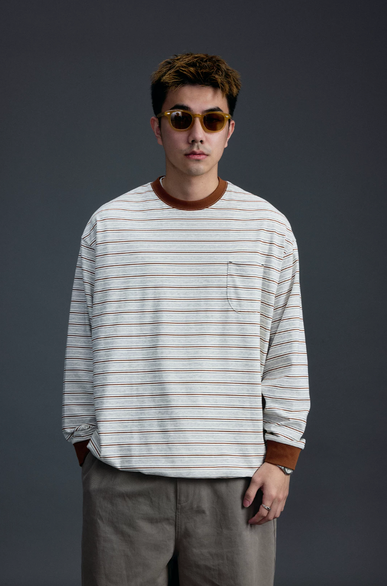 BANANACLUB ストライプ ロングTシャツ MB5348