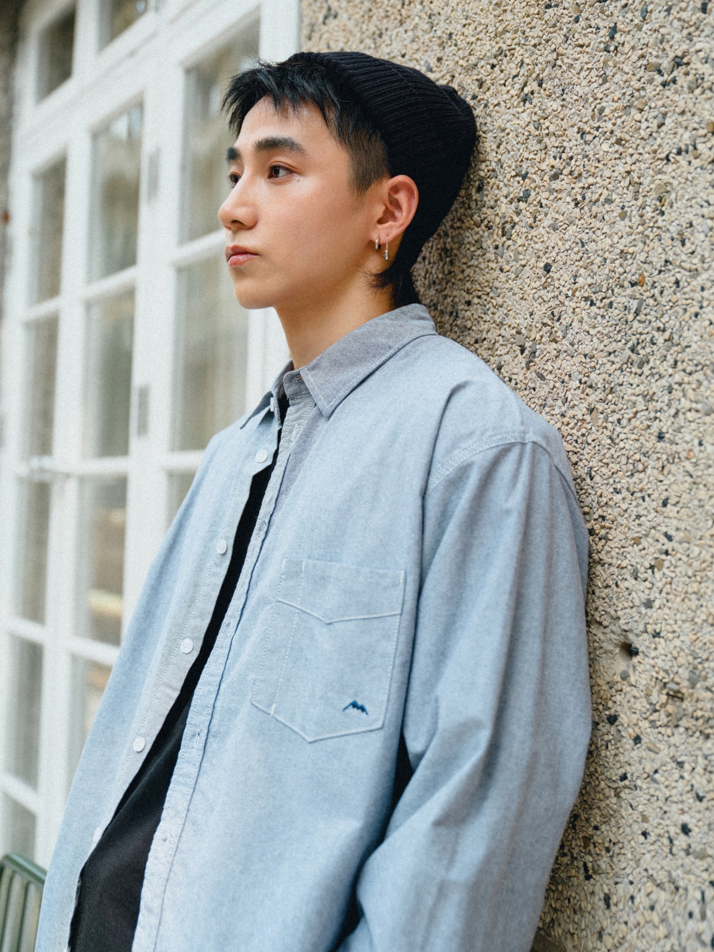 NANDCHN ワンポイント刺繍 シャツ MB3897