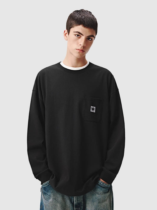 714STREET ポケット ワンポイントロゴ ロングTシャツ MB4667