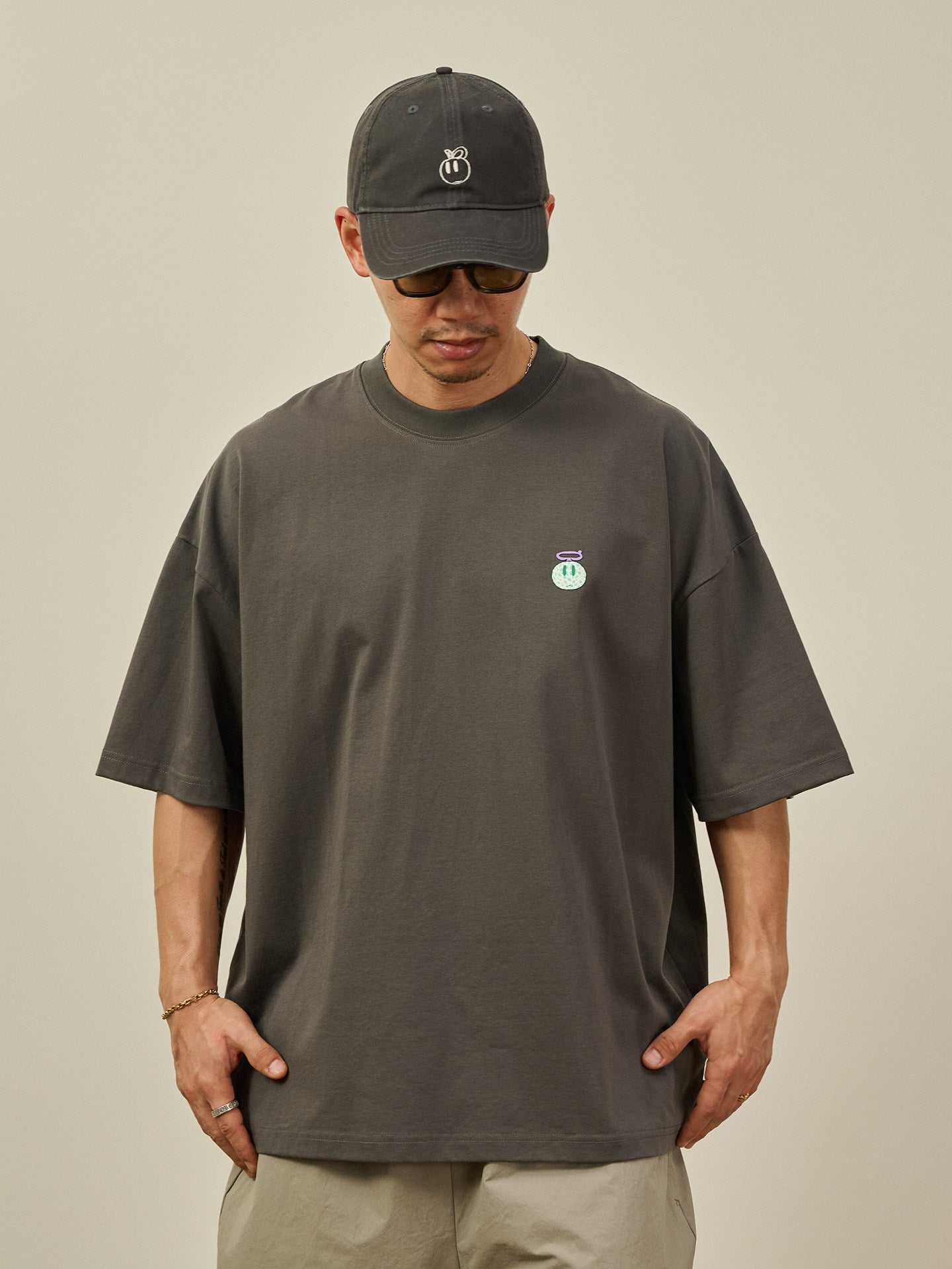 BROSHOOD ワンポイントロゴ Tシャツ MB5266