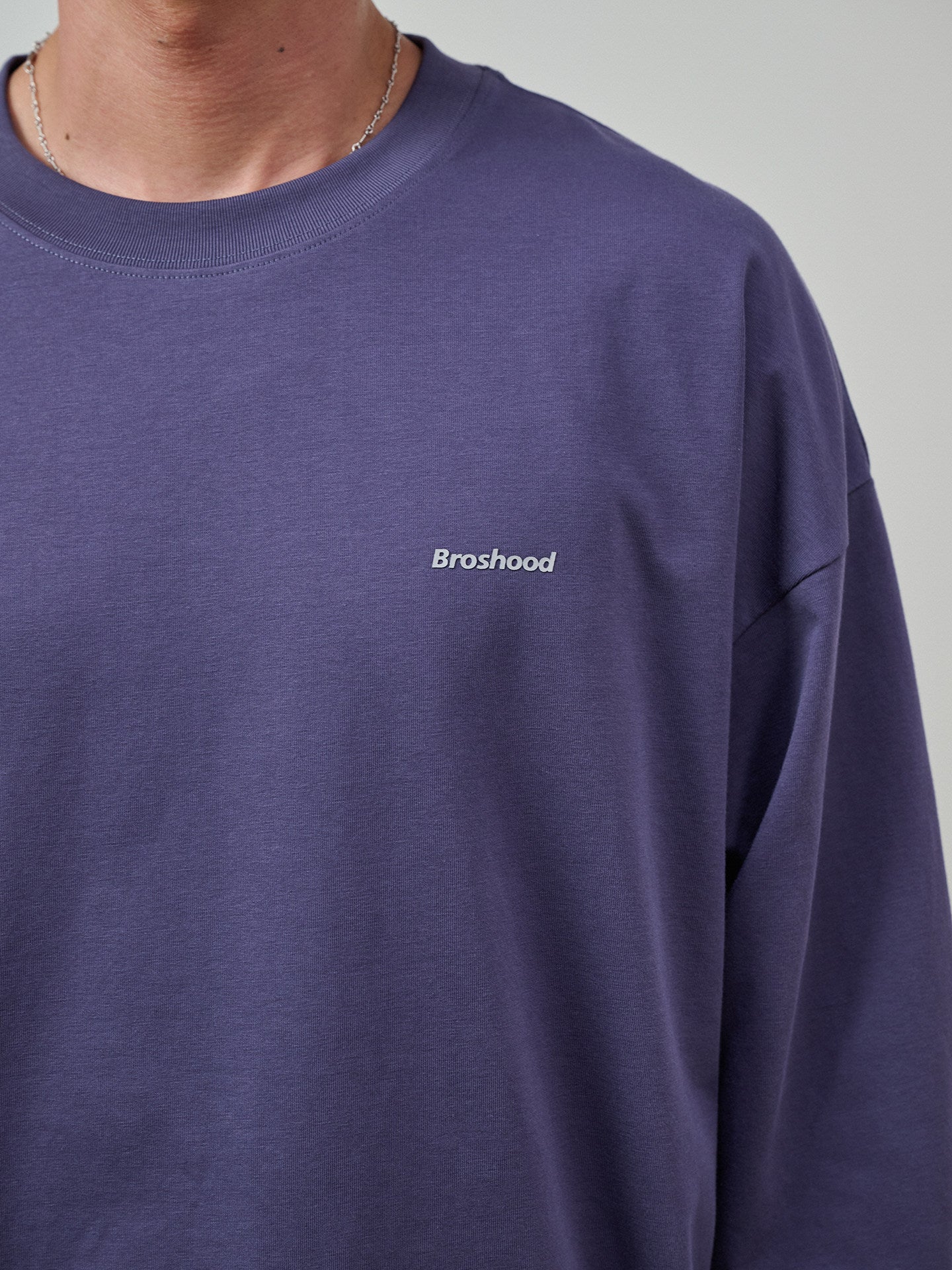 BROSHOOD ワンポイントロゴ ロングTシャツ MB5337