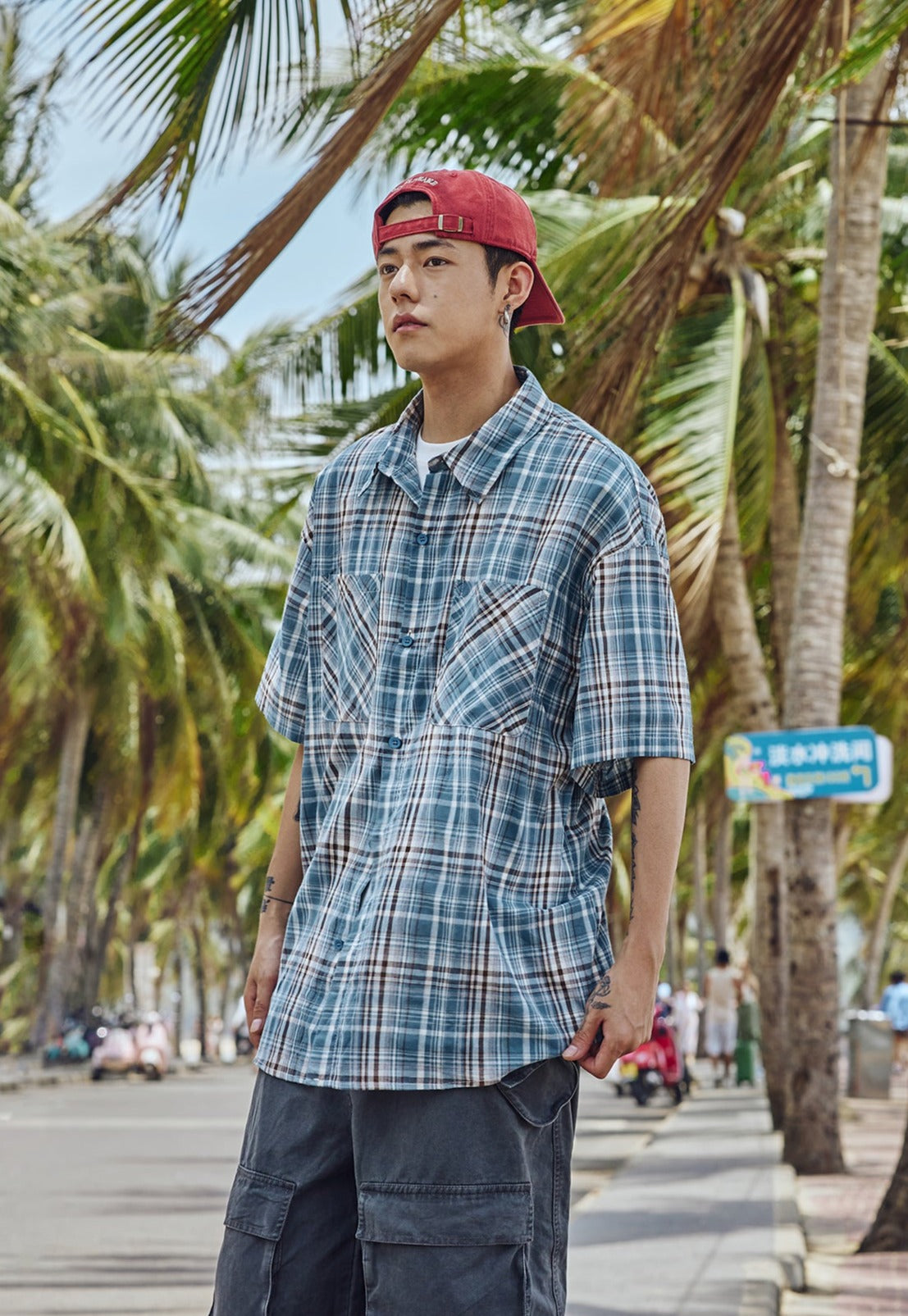 NANDCHN チェック 半袖シャツ – MOBU