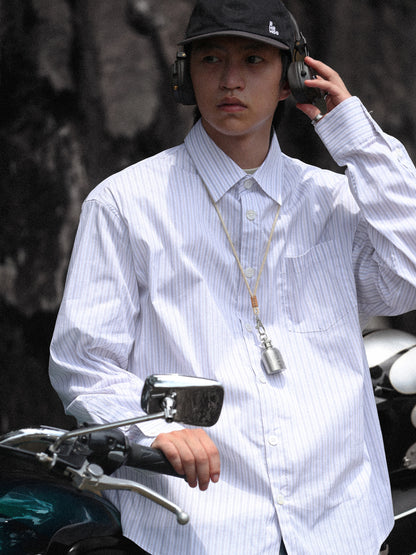 OLLIEO ストライプシャツ MB4830