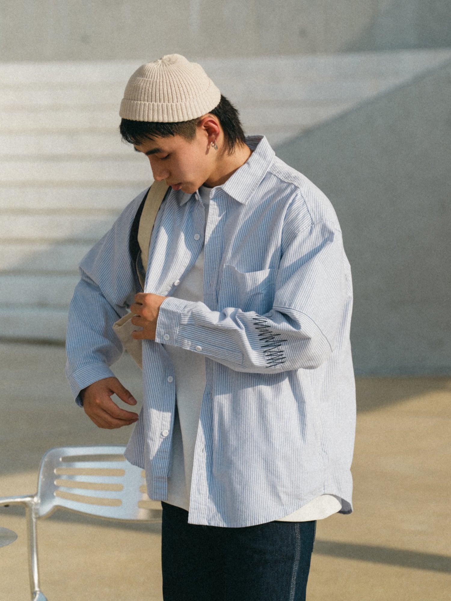 BDCT ストライプ 刺繍 シャツ – MOBU