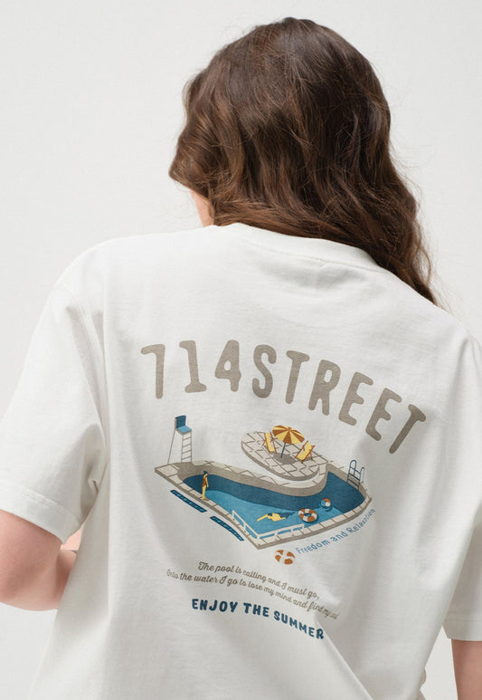 714STREET バックプリント Tシャツ MB4693