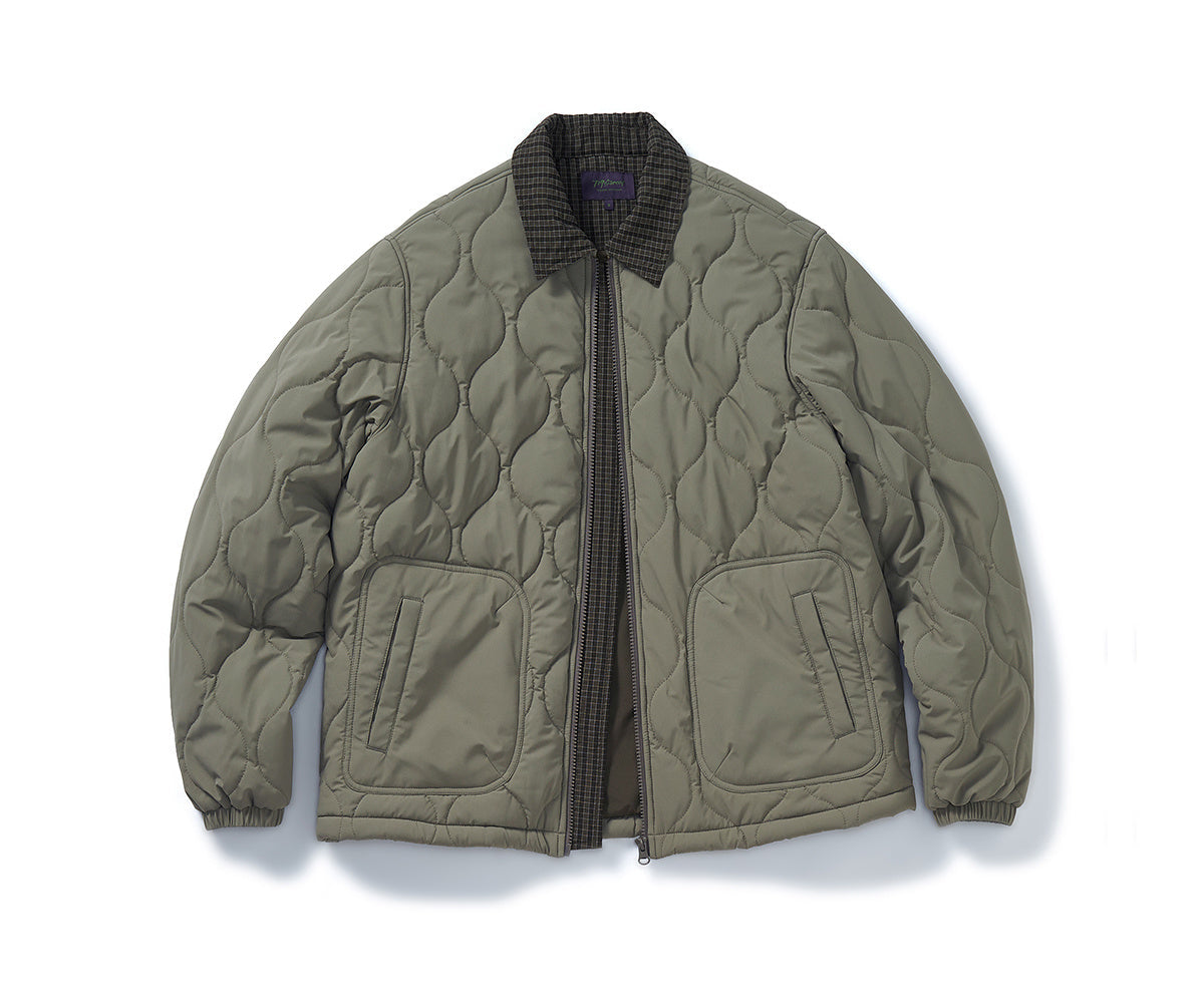 714STREET 襟チェック キルティングジャケット MB4961