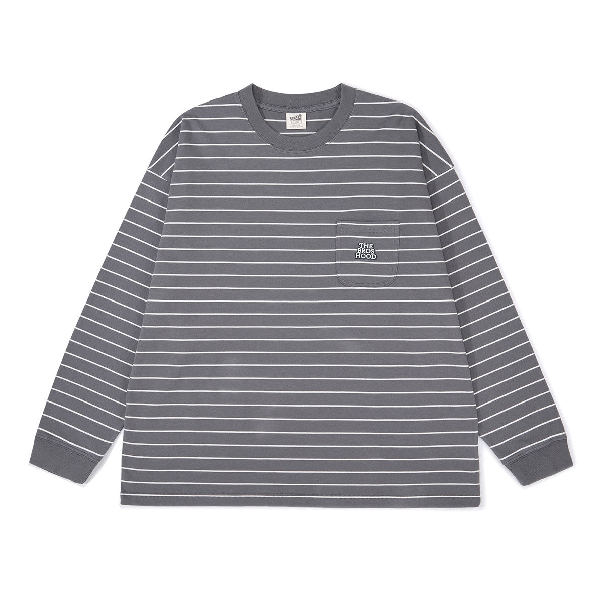 BROSHOOD ボーダー ロングTシャツ MB5338