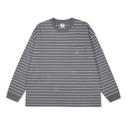 BROSHOOD ボーダー ロングTシャツ MB5338