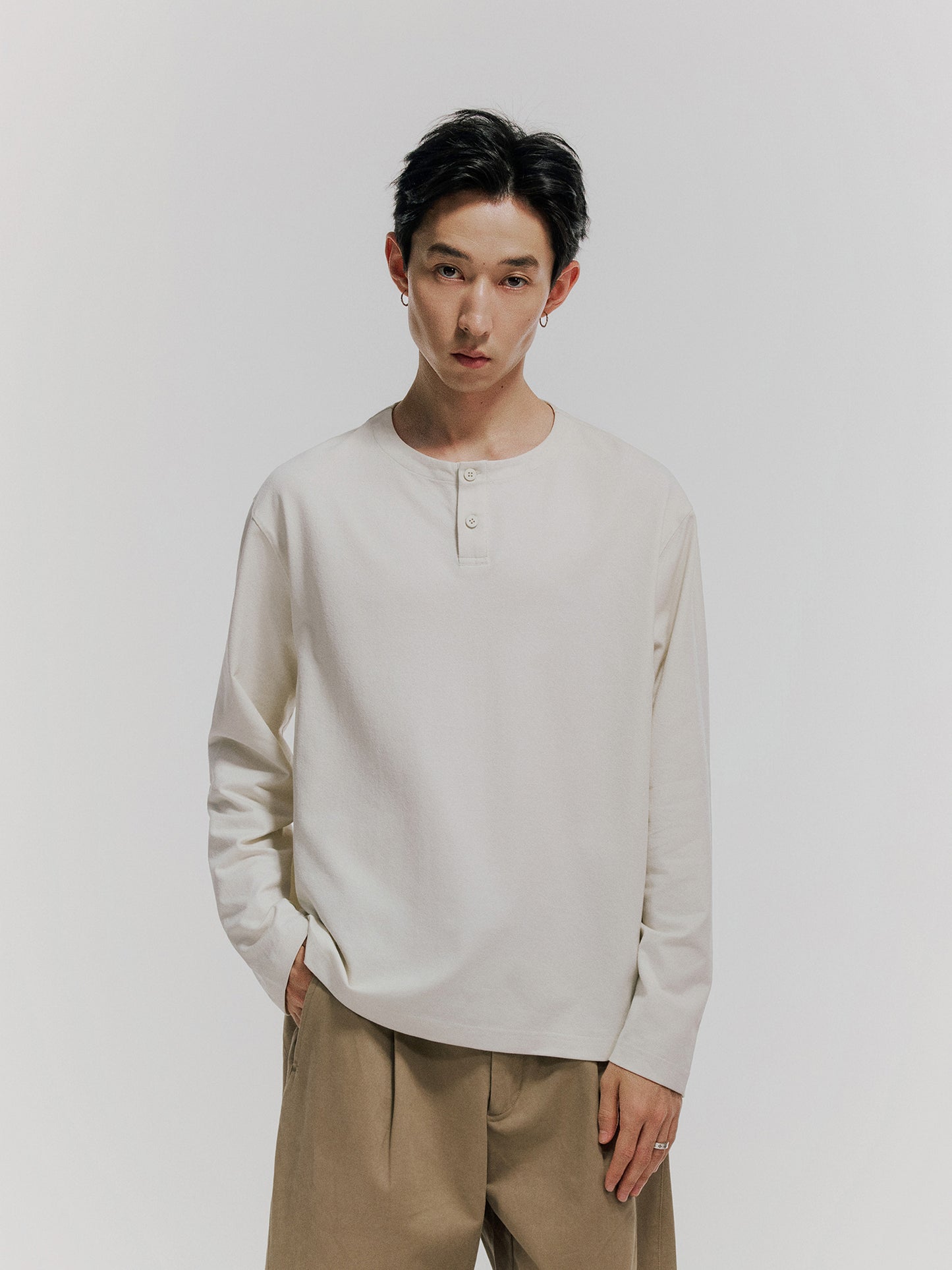 MASSULTI ヘンリーネックシャツ MB4941