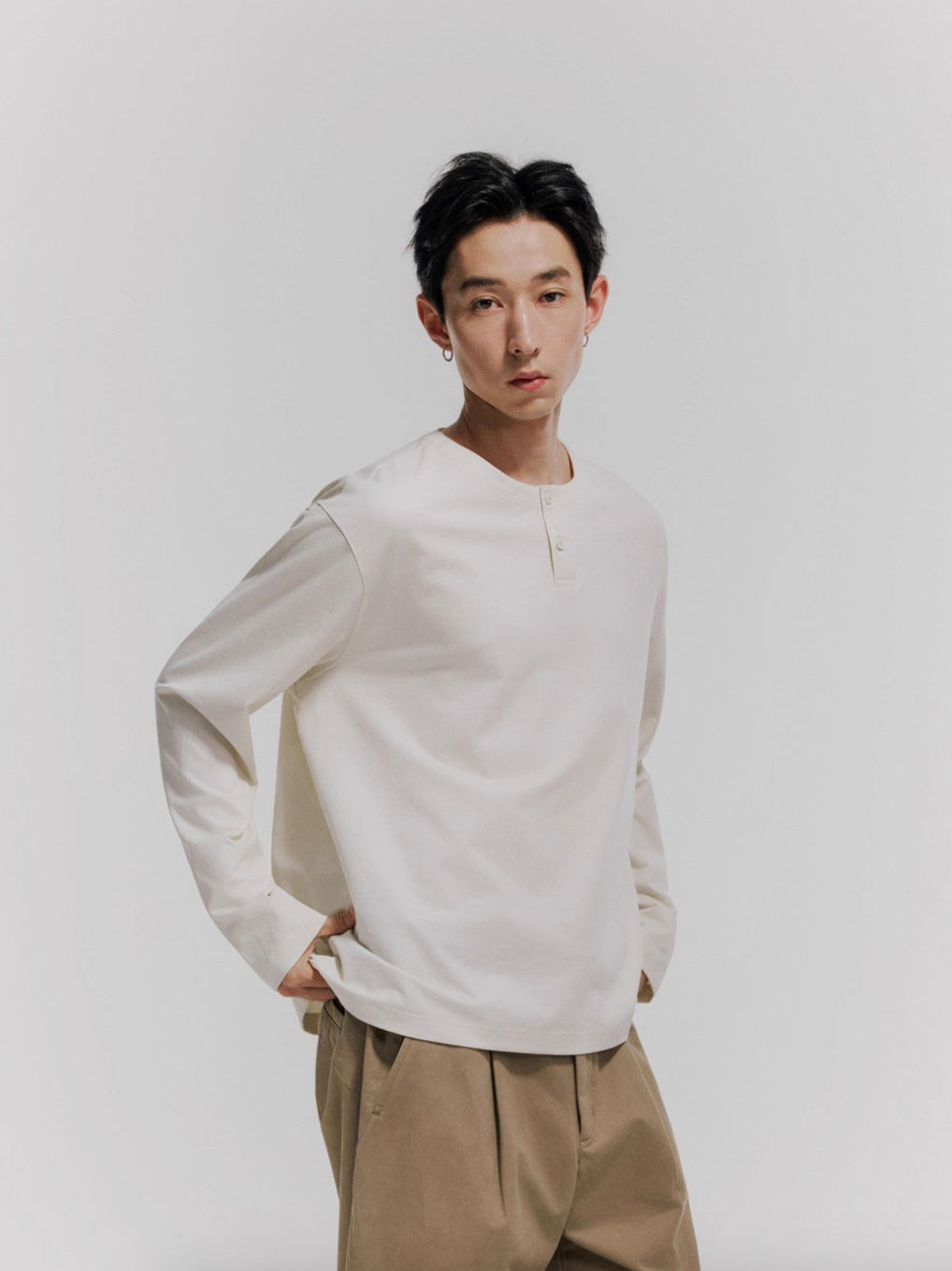 MASSULTI ヘンリーネックシャツ MB4941